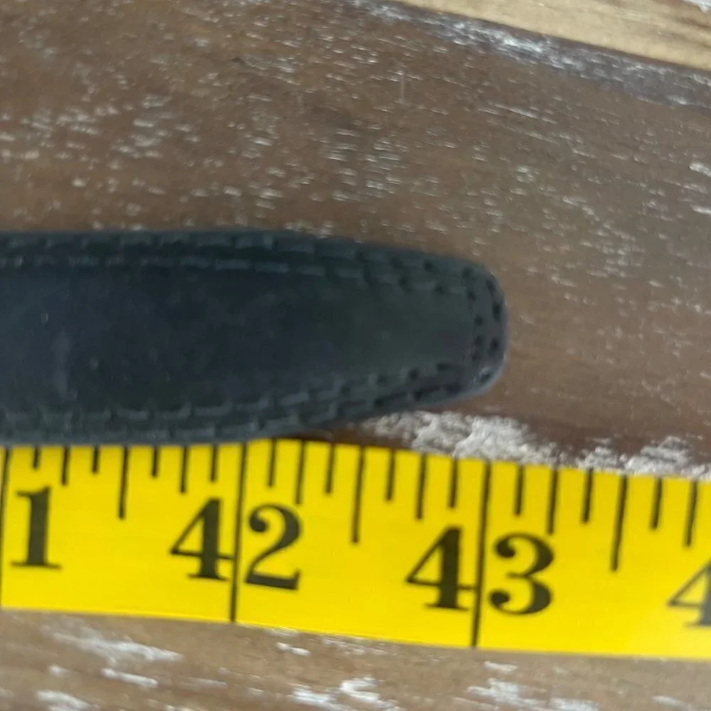Oleg Cassini Vintage Glove Leather Black Belt Size 38